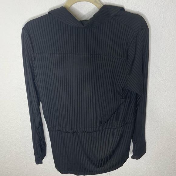 Calvin Klein Black Long Sleeve Button Down Top Women’s size Small - Picture 7 of 7